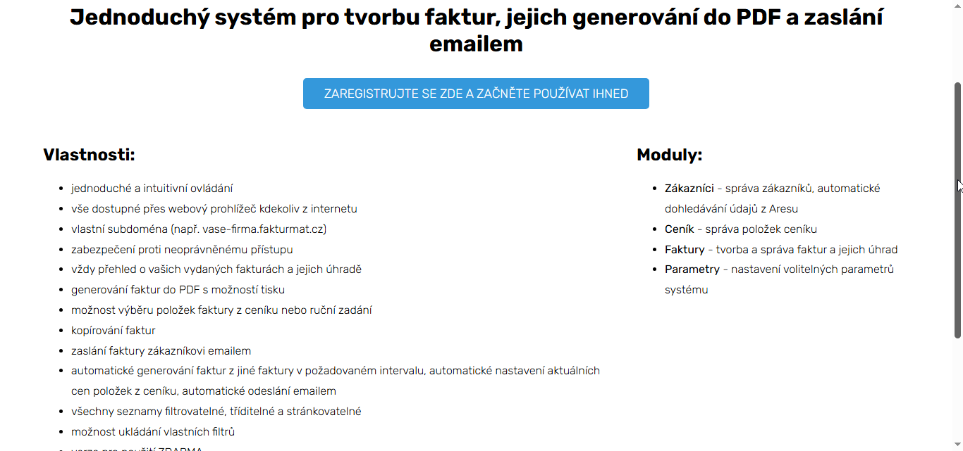 FAKTURMAT - Fakturační systém