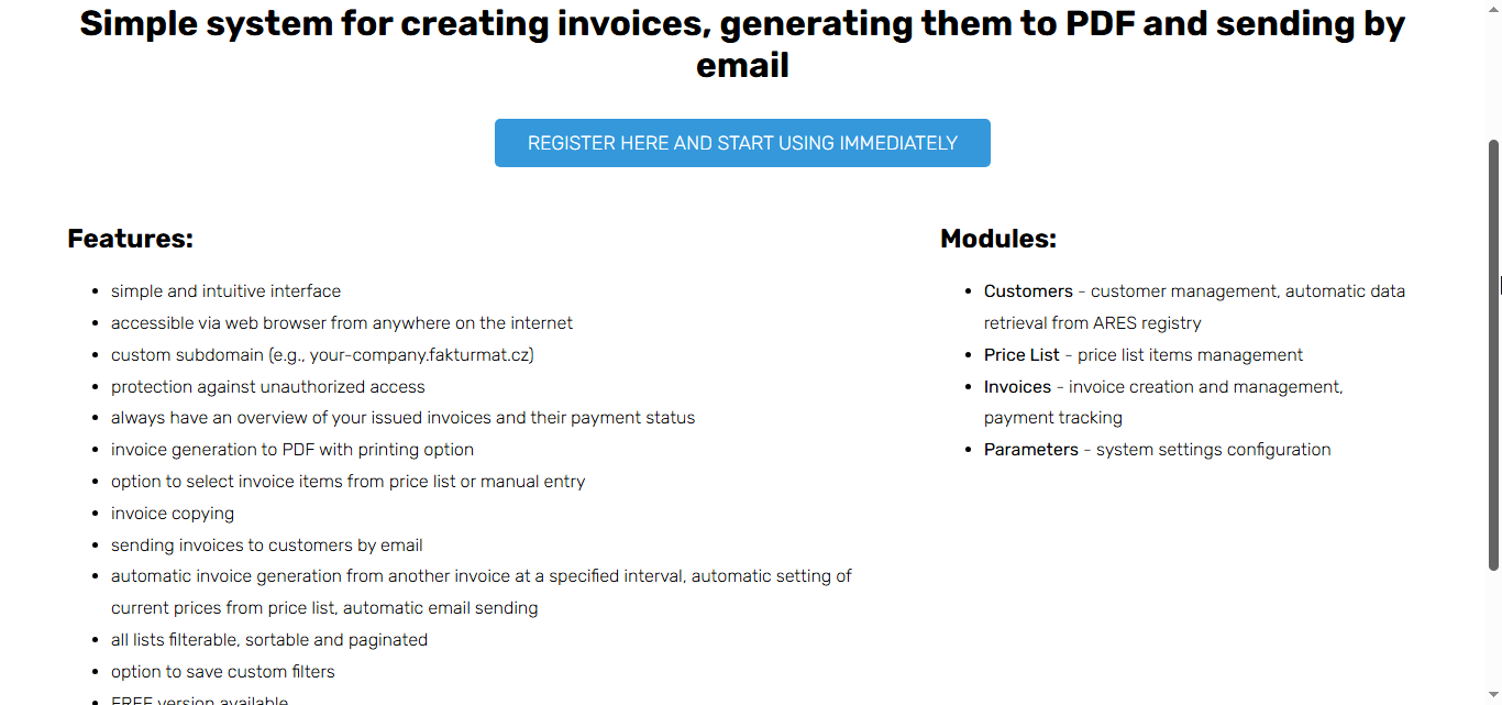 FAKTURMAT - Invoicing System